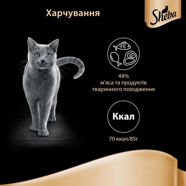 Sheba POU з куркою та яловичиною в соусі 85г