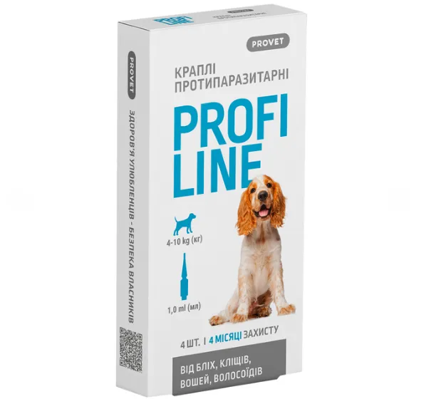 Краплі протипаразитарні ProVET Profi Line для собак 4-10кг