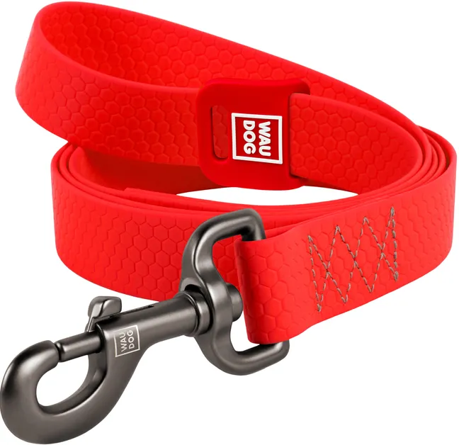 27383 Повідець WAUDOG Waterproof водостійкий L-XXL Ш 15мм Д 305см червоний