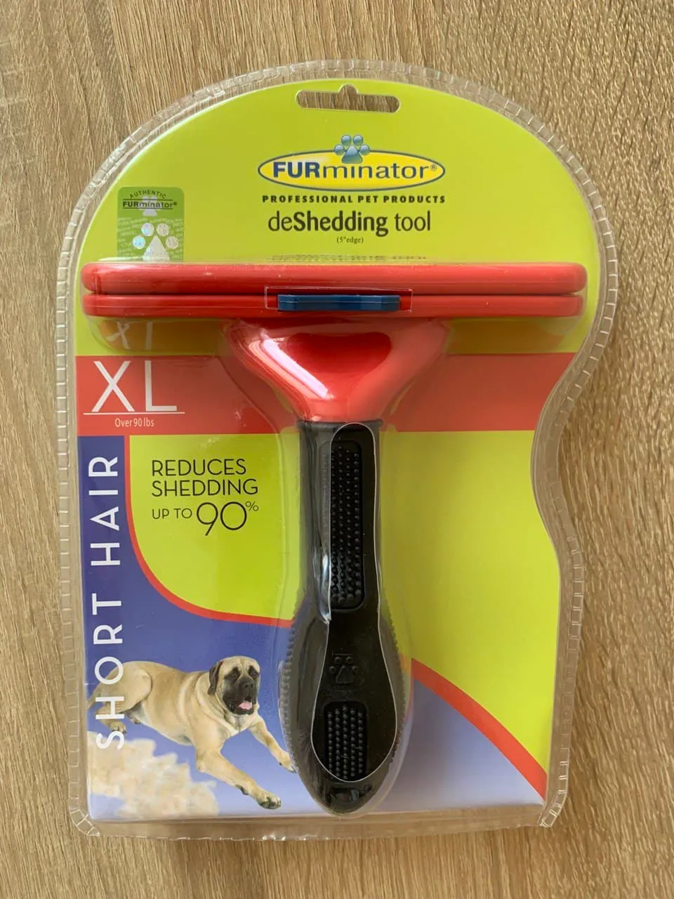 FURminator 125*5mm з кнопкою для соб. коротк. шерсть червоний DeShedding Tool