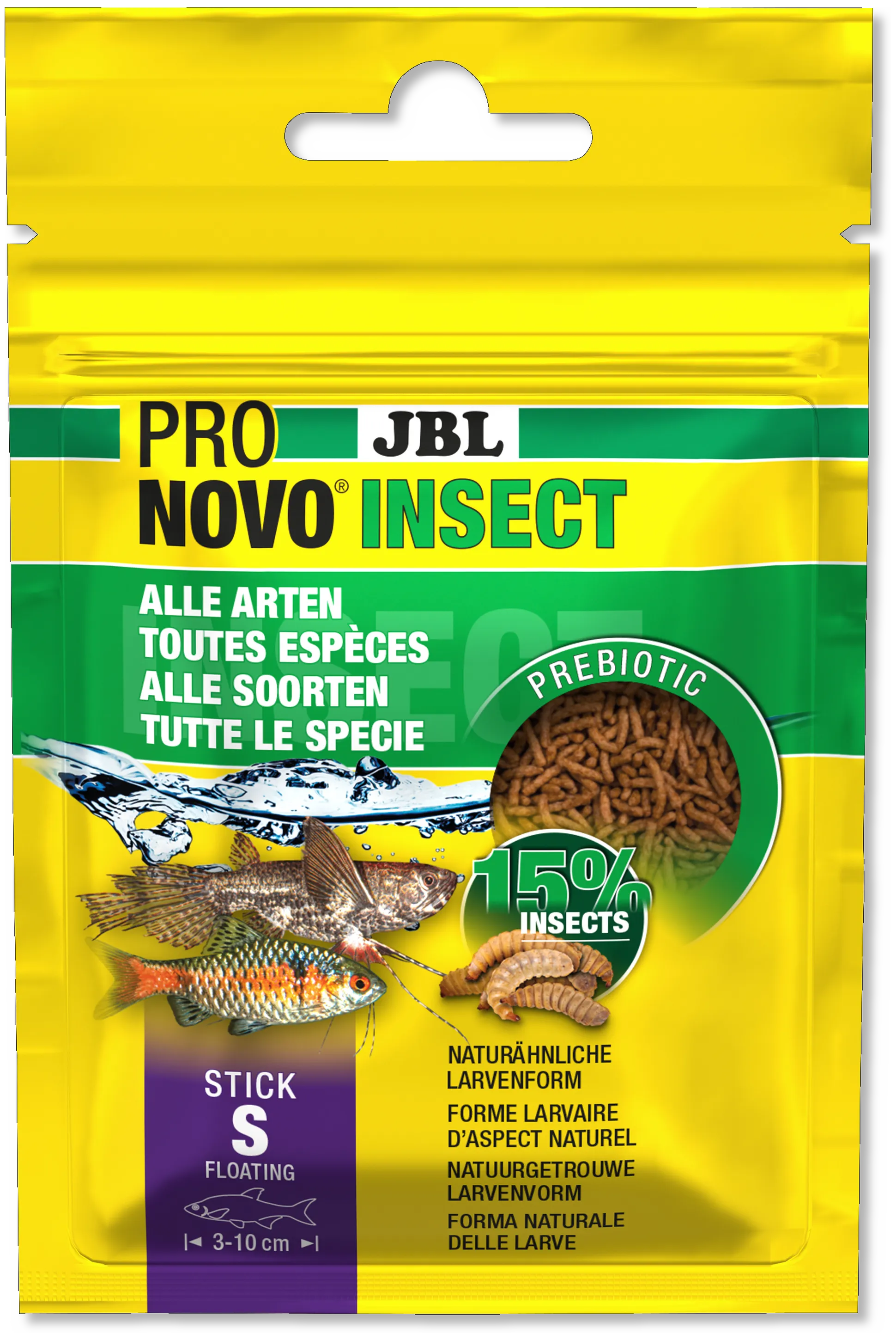JBL Корм для риб ProNovo Insect Stick S 20мл 3130000