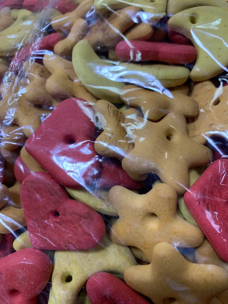 Печиво для собак Heart, moon, star зі смаком помідорів, куркуми, ванілі 1кг 581944