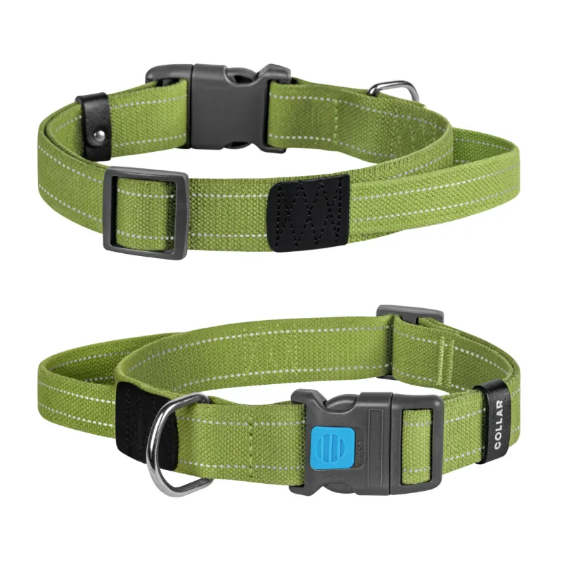 9936 Нашийник CoLLaR бавовняна стрічка з ручкою, брезент, пласт. фастекс L Ш 35мм Д 53-69см