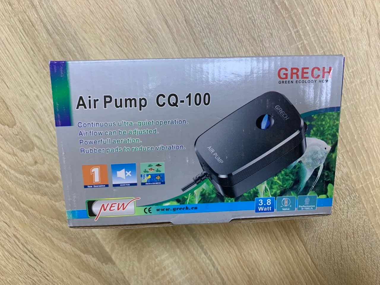 Компресор SunSun CQ-100 1вих, 3,8вт, 1,6л/хв
