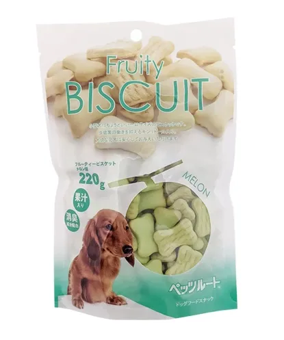 60264 DoggyMan Бісквіт диня (Biscuit Melon) фруктове печиво для собак 220г