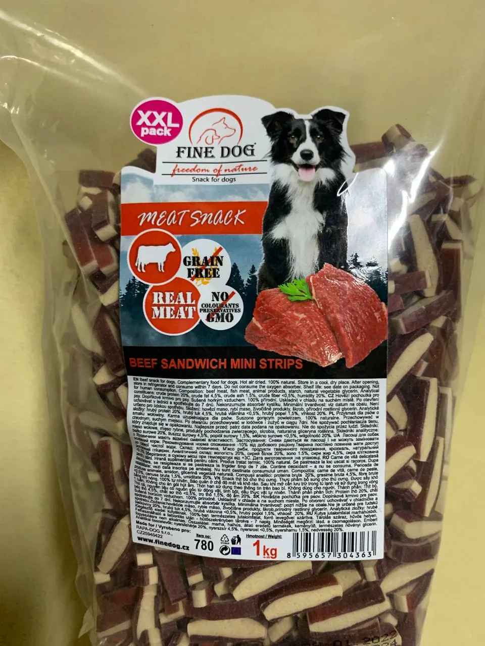 304363 FINE DOG FoN Жувальні полоски з яловичим м'ясом (780) 1кг