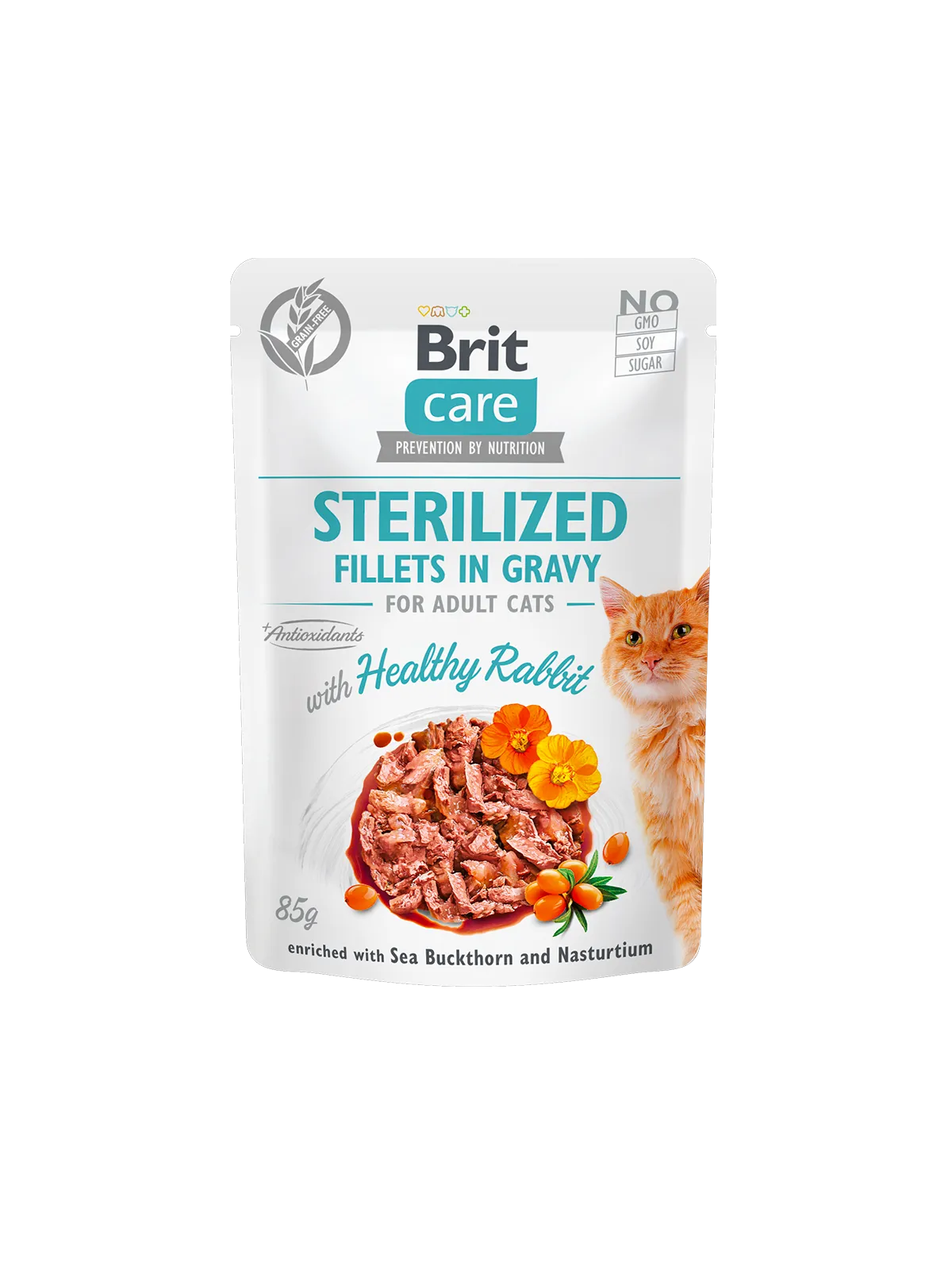 Brit Care Cat pouch (філе в соусі кролика, для стерилізованих) 85g