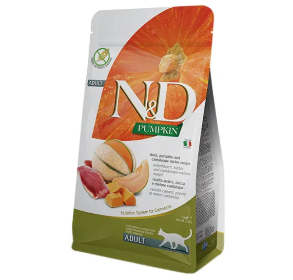 Farmina Cat N&D Grain Free Pumpkin Duck&Cantaloupe Adult з качкою та гарбузом для дорослих котів 300g 35356