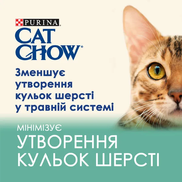 CatChow Adult HAIRBALL курка+зелена квасоля 85г