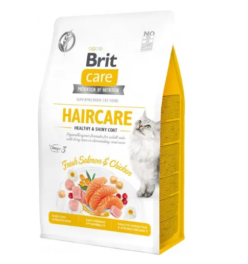 Brit Care Cat GF Haircare Healthy & Shiny Coat (здоров'я шкіри і шерсті) 0.4кг