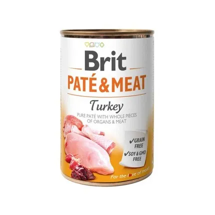 Brit Pate & Meat Dog 400g індичка