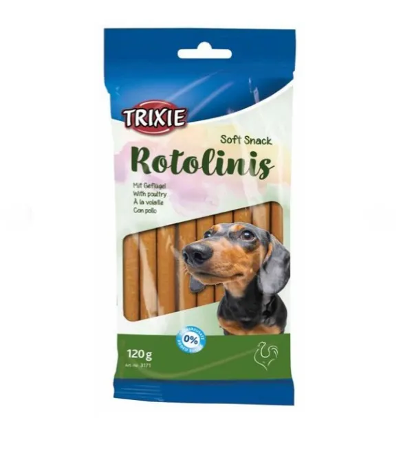 3171 Ласощі для собак Trixie Soft Snack Rotolinis домашня птиця 120г