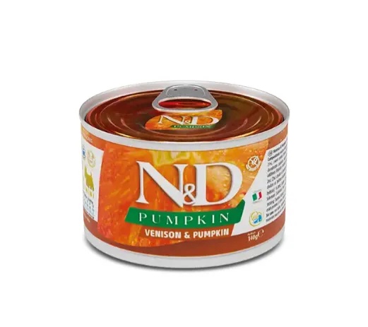 Farmina Dog N&D Grain Free Pumpkin & Venison Adult Mini з гарбузом та олениною для малих порід 140г 02352
