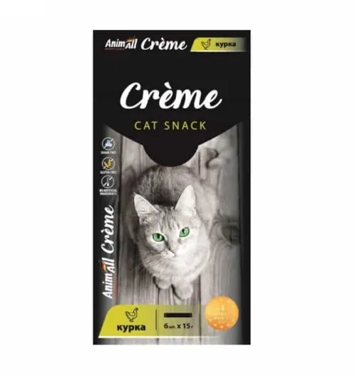 AnimAll Creme для котів зі смаком курки 6*15г