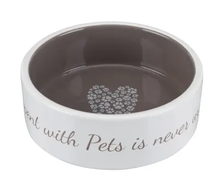 25053 Миска Pet's Home керамічна бежева 12см 0.3л
