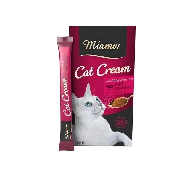 Miamor Rind&Gemuse Cream крем-паста для котів з яловичиною та овочами 5*15г 742704