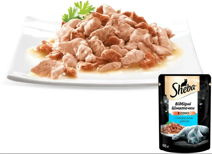 Sheba POU з океанічною рибою в соусі 85гр