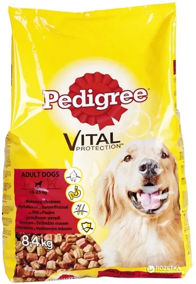 Pedigree для дорослих собак середніх порід (яловичина&птиця), 1 кг (мішок 8.4 кг)