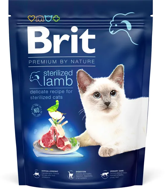 Brit Premium by Nature Cat Sterilized Lamb (для стерилізованих котів, ягня) 300г