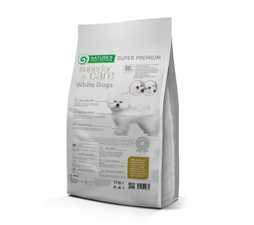 Корм для собак Nature's Protection SC Adult Small & Mini Lamb (для малих та міні порід з білою шерстю, ягня) 1,5кг
