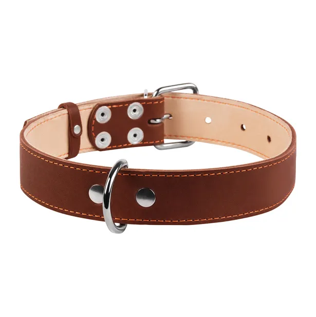 02916 Нашийник CoLLaR подвійний Ш 35мм Д 55-68см коричневий