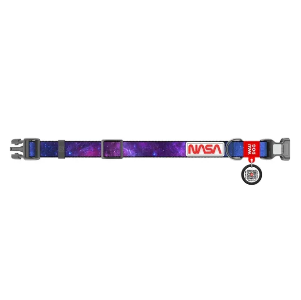 4502-0148 Нашийник WAUDOG Nylon з QR паспортом, малюнок "NASA21", пласт. фастекс М Ш 20мм Д 24-40см - фото 3, характеристики, купити в «Живий Куток»