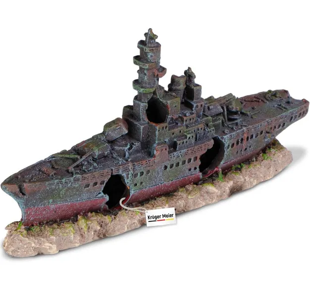 Декорація "Затонулий корабель" Kruger Meier Battleship 23*5*11см КМ24411