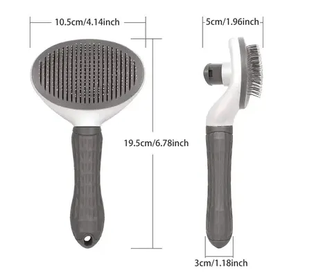Пуходерка з кнопкою овал Clean 20*15*10см блакитна/рожева/сіра