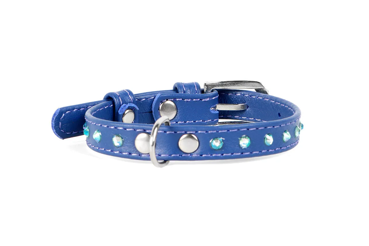 Нашийник "Collar Glamour" з клей.стразами (шир.9мм, довж.22-30см) фіолет