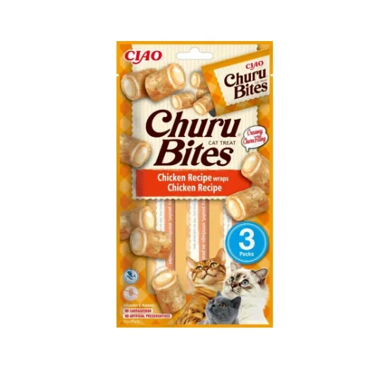 Ласощі для котів INABA Churu Bites курка 3*10г EU724