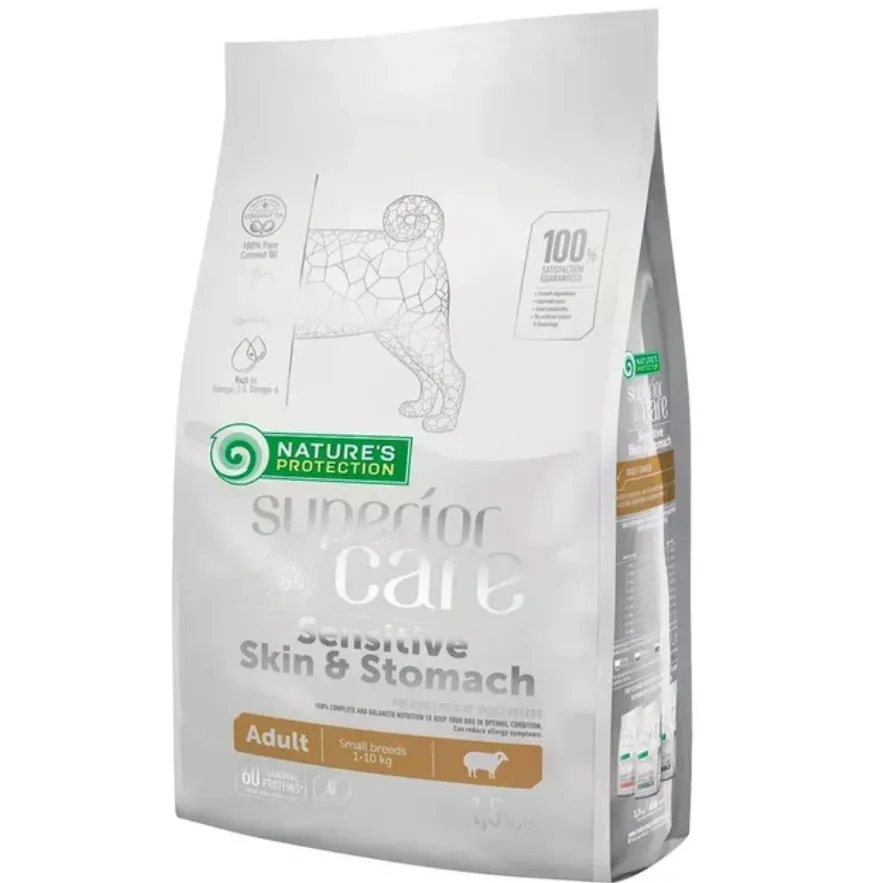 45794 NP SC Adult Small Breeds Sensitive Skin&Stomach Lamb (для малих порід з чут. травл. та шкірою, ягня) 1.5кг