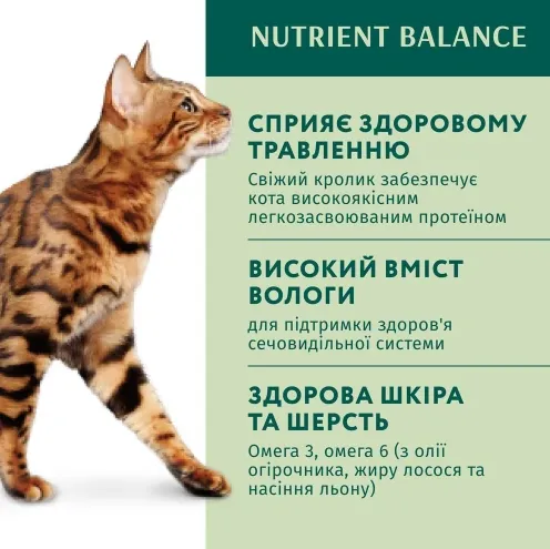 Optimeal+ пауч 85г для котів кролик в морквяному желе
