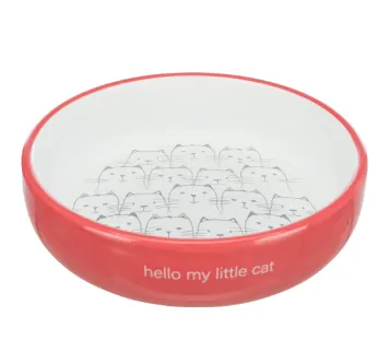 24771 Миска Trixie для котів керамічна коралова/біла 15см 0.3л