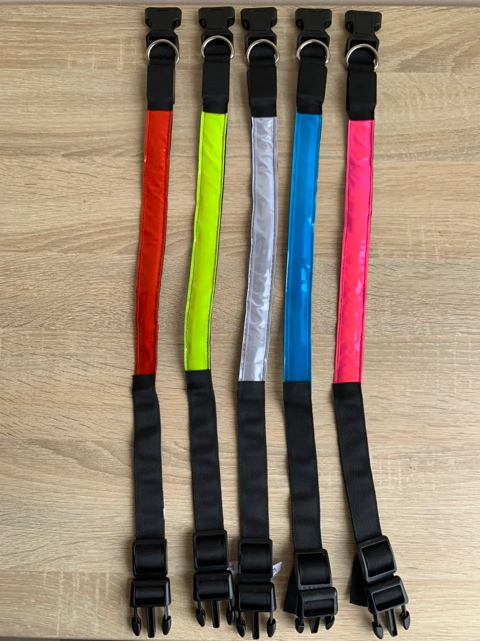 Нашийник LED плівка однотонний XL (шир 2,5см, 44-70cм)