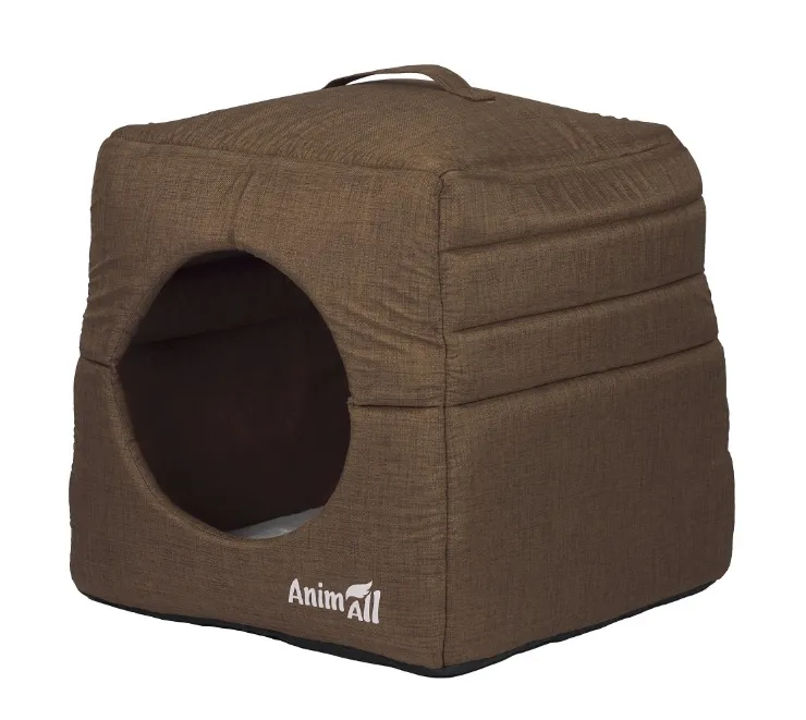 AnimAll Будиночок-лежанка Brown (43*43*41) 9398-2018A
