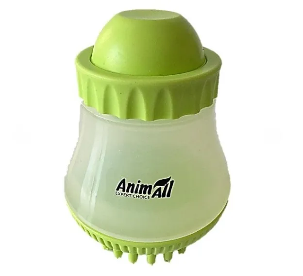 Масажна щітка AnimAll Groom з дозатором MR8704 зелена(синя)