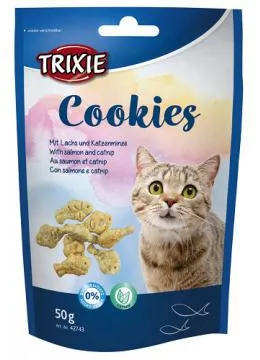 42743 Ласощі для котів Trixie Cookies лосось, котяча м'ята 50г