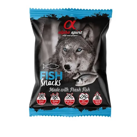 Alpha Spirit Fish Snacks Напіввологі ласощі з риби для собак 50г