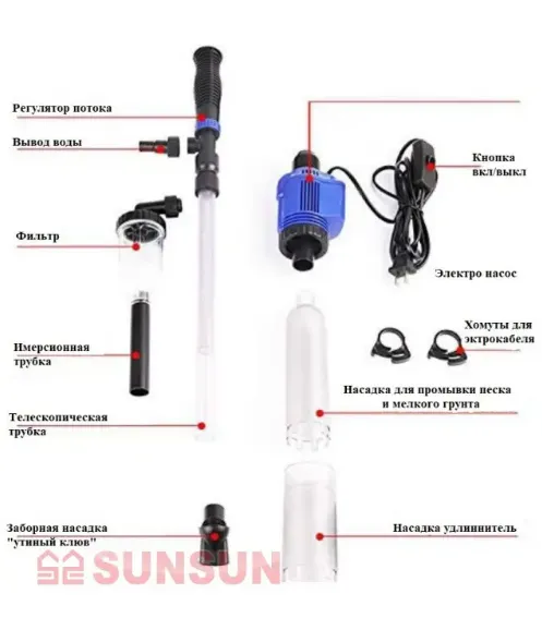 Грунтоочисник SunSun HXS-02 16W 800l/h