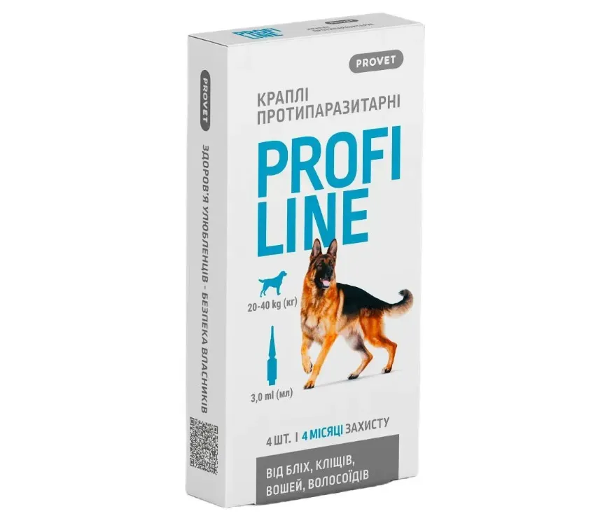 Краплі протипаразитарні ProVET Profi Line для собак 20-40кг
