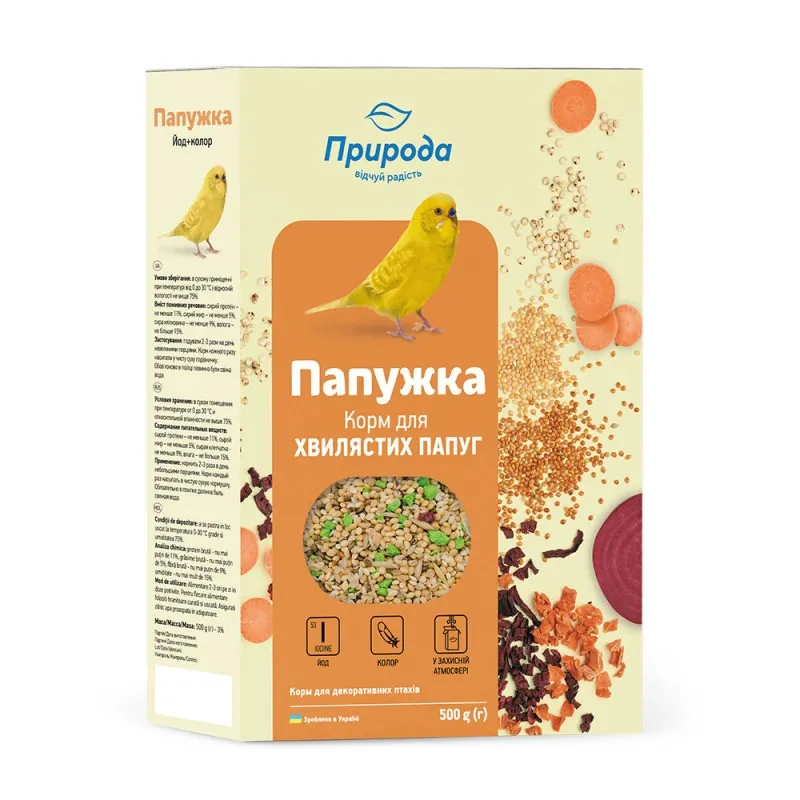 Корм Папужка "Йод Колор" 500гр.