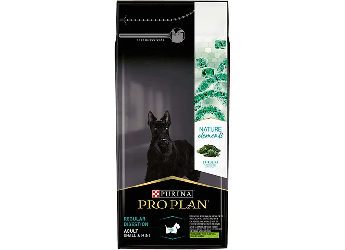 ProPlan, Nature Elements Сухий повнораціонний корм для дорослих собак дрібних порід з чутливою системою травлення. З ягням та спіруліною 700г