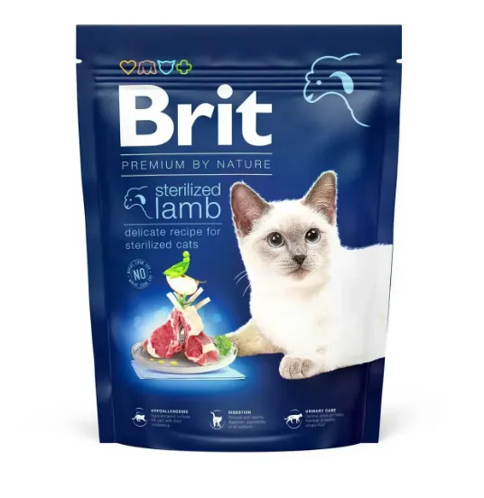 Brit Premium by Nature Cat Sterilized Lamb (для стерилізованих котів, ягня) 300г