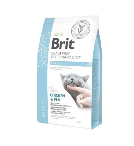 Brit GF Veterinary Diets Cat Obesity Chicken & Pea 2кг