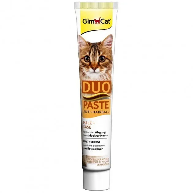 417240 GimCat DUO-паста для виводу шерсті+сир 50г