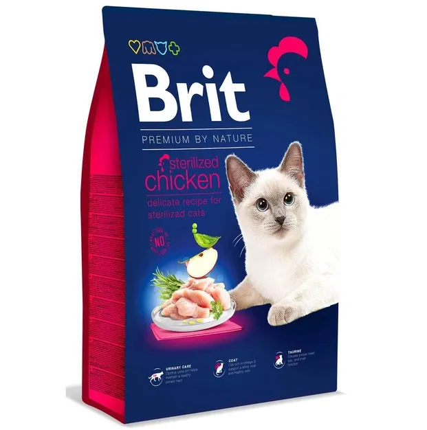 Brit Premium by Nature Cat Sterilized (для стерилізованих котів, курка) 1kg