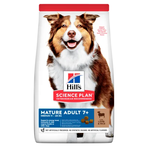 Hill's SP Can Mature Adult7+ Md L&R - Зрілий собака7+ Медіум для зрілих собак середніх порід з ягням та рисом -2,5кг
