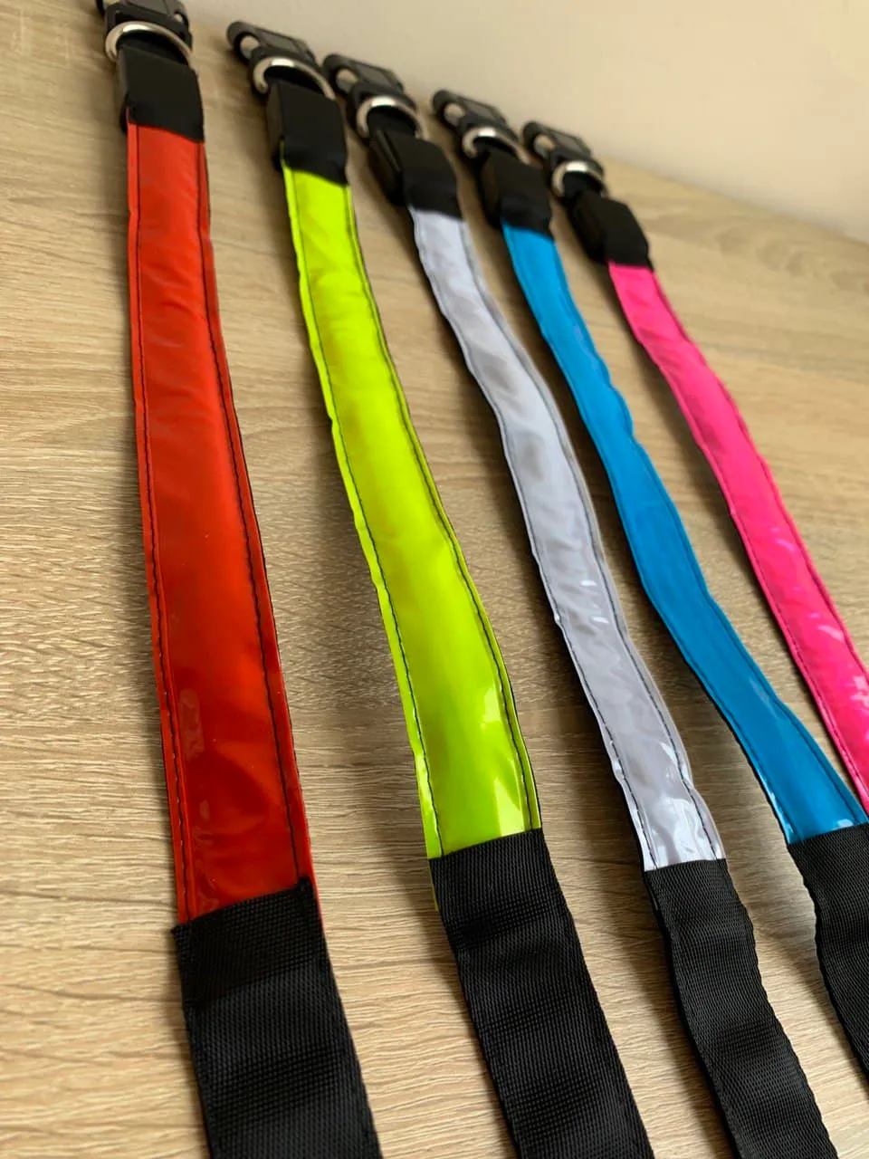 Нашийник LED плівка однотонний XL (шир 2,5см, 44-70cм)