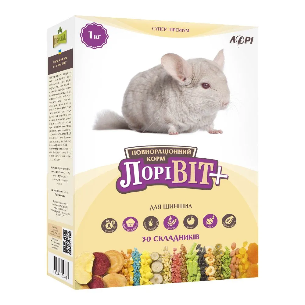 ЛоріВІТ+ корм для шиншил 1кг