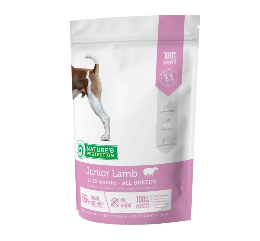 Корм для собак Nature's Protection Junior All Breeds Lamb (цуценята всіх порід, ягня) 500г